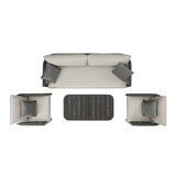 Henredon Saddleton 4 Piece Outdoor Seating Set