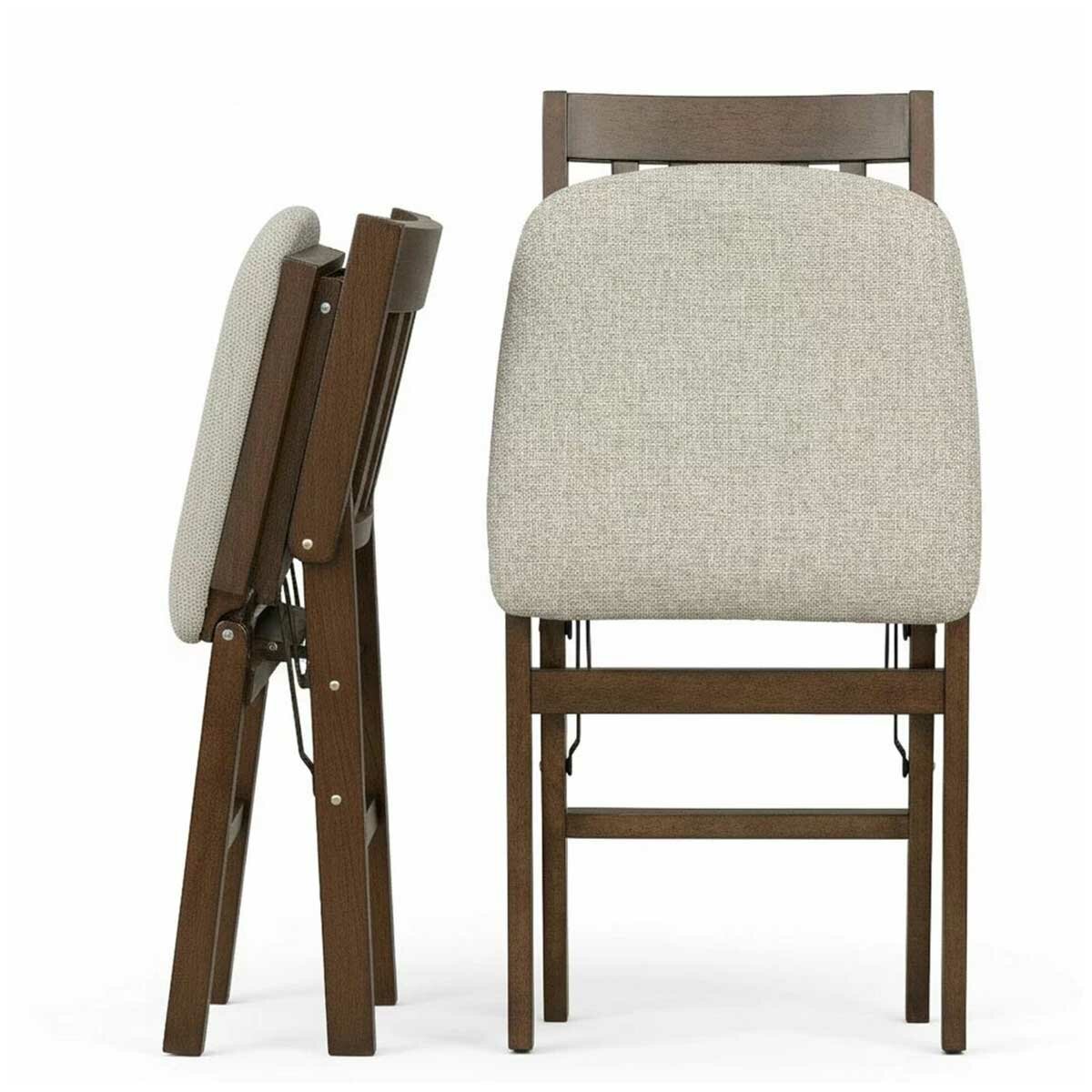 Stakmore Wood Upholstered Folding Chair 2 Pack