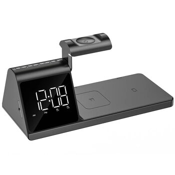 REWYRE 5 In 1 Alarm Clock With Wireless Charger SY-W0511BLK
