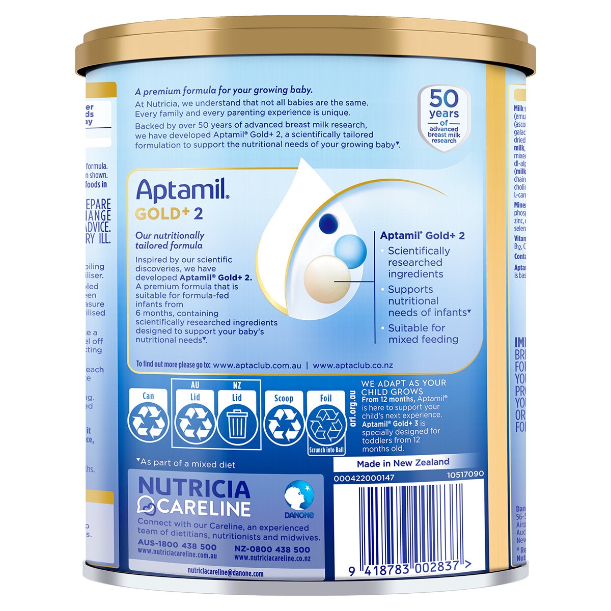 Aptamil Gold+ Stage 2 Infant Formula 6-12 Months