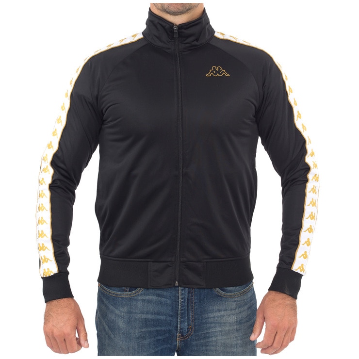 white and gold kappa jacket