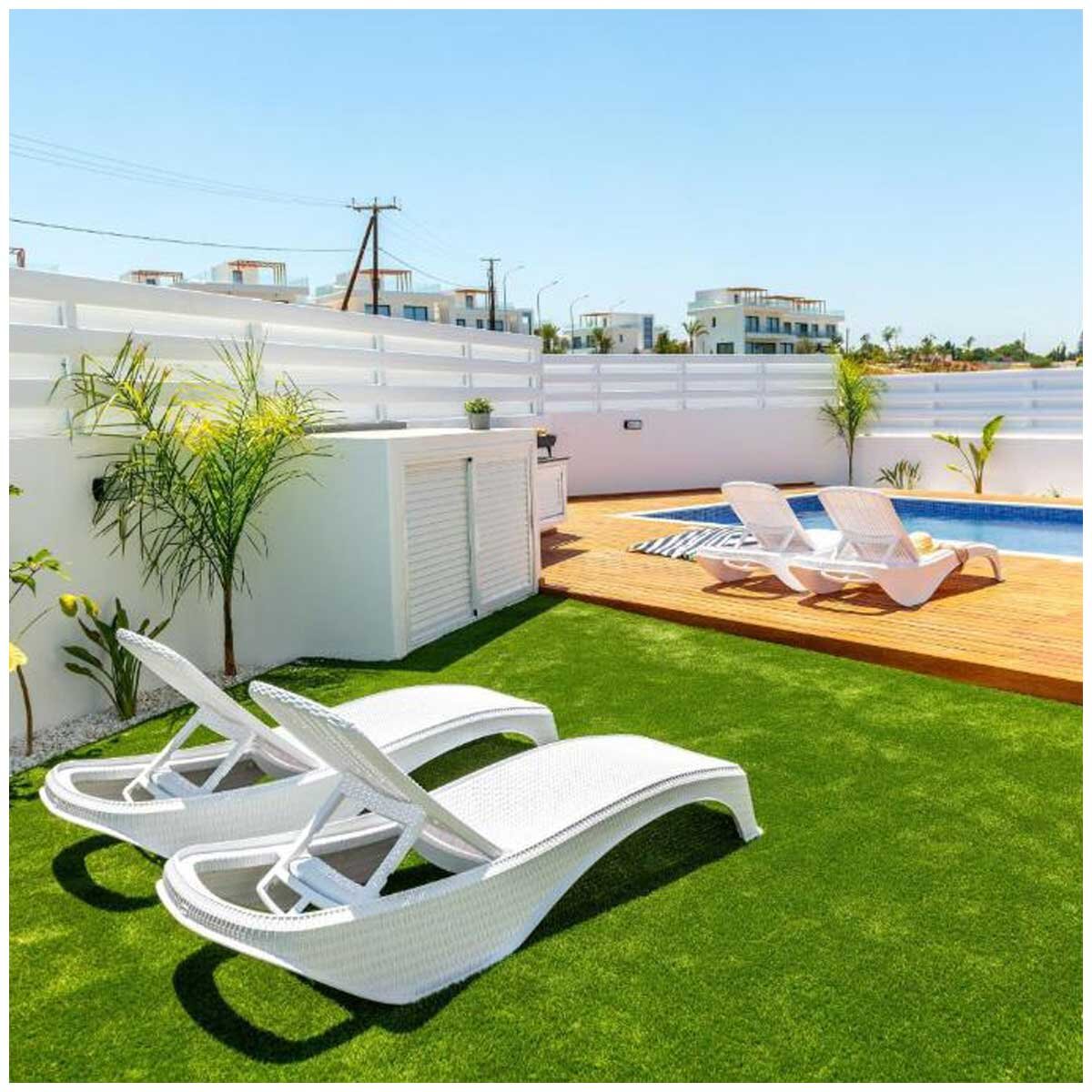 Keter Atlantic Sun Lounger White Set 2 Piece