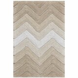 Riviera Homes Chevron Bath Mat 2 Pack Putty