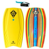 Scott Burke Surf Krypton EPS Bodyboard With Leash Yellow
