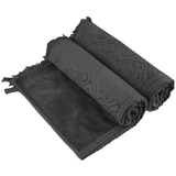 Kingtex Jacquard Velour 100% Cotton 500gsm Bath Towel 2 pack - Charcoal