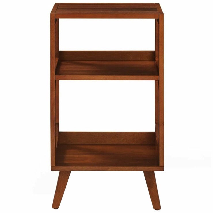 Crosley Asheville Record Player Stand, Storage for Vinyl Records - Walnut