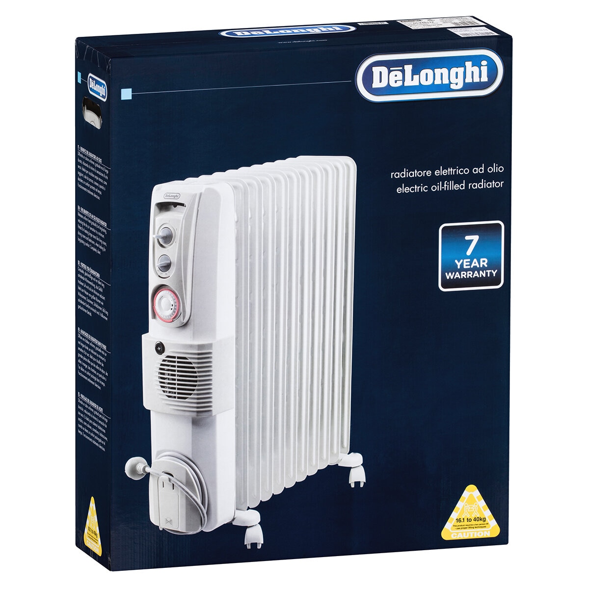Delonghi 2400W DL Oil Column Heater with Timer and Fan