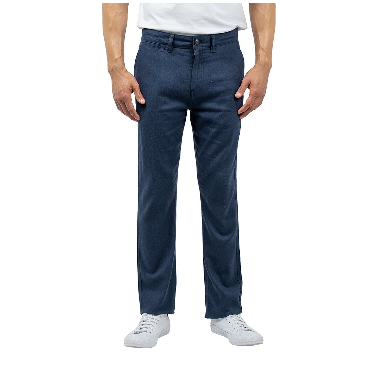 Jachs Mens Linen Chino Pant Navy Jachs Mens Linen Chino Pant Navy