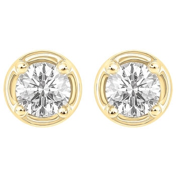 18KT Yellow Gold 0.45ctw Diamond Earrings
