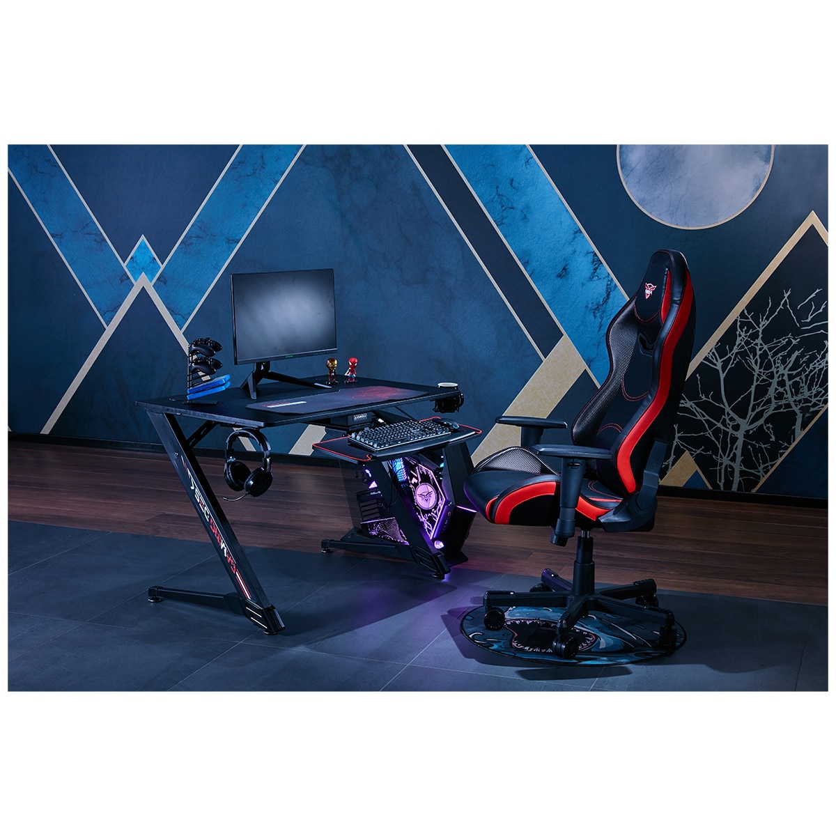 Eureka Ergonomic GD-4301 Small Gaming Computer Desk - Black