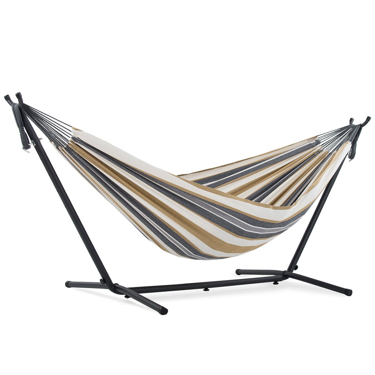 Vivere Double Cotton Hammock with Stand 280cm Vivere Double Cotton Hammock with Stand 280cm