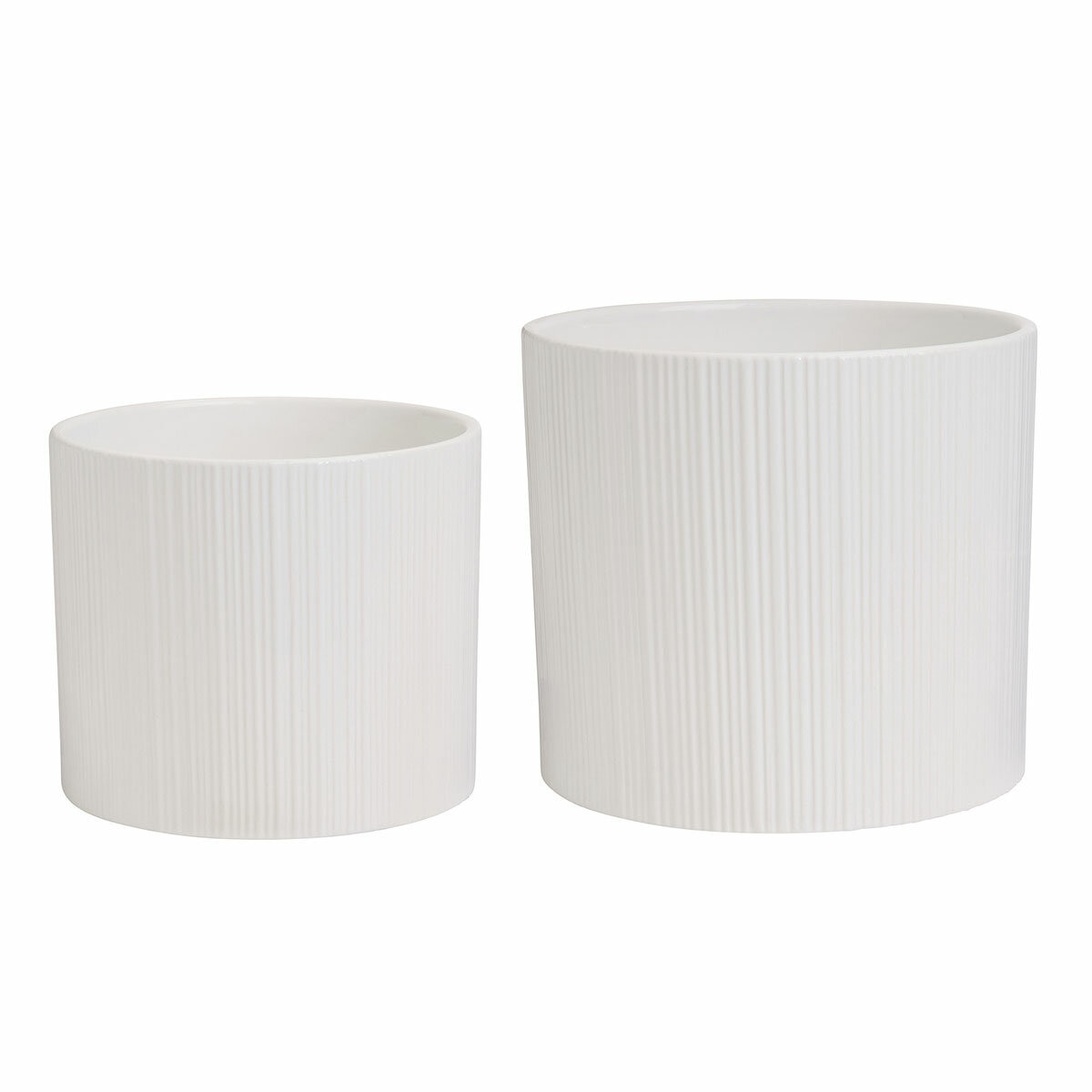 Ceramic Planters On Stand (Set of 2)