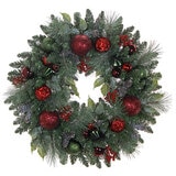 Pre-Lit Holiday Artificial Wreath Red 76.2cm Pre-Lit Holiday Artificial Wreath Red 76.2cm