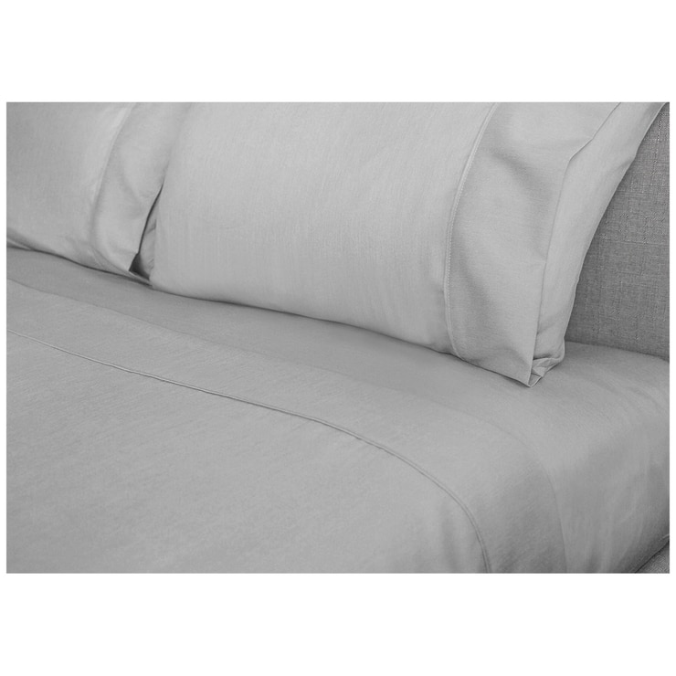 Ramesses 2000 TC Bamboo King Single Sheet Set Silver Costco Australia