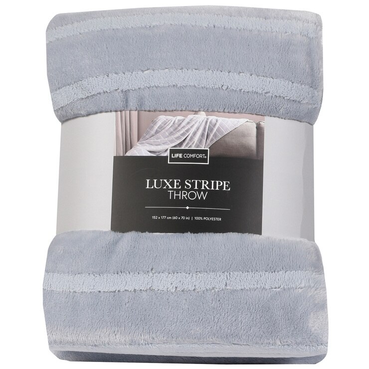 Life Comfort Luxe Stripe Throw Costco Australia