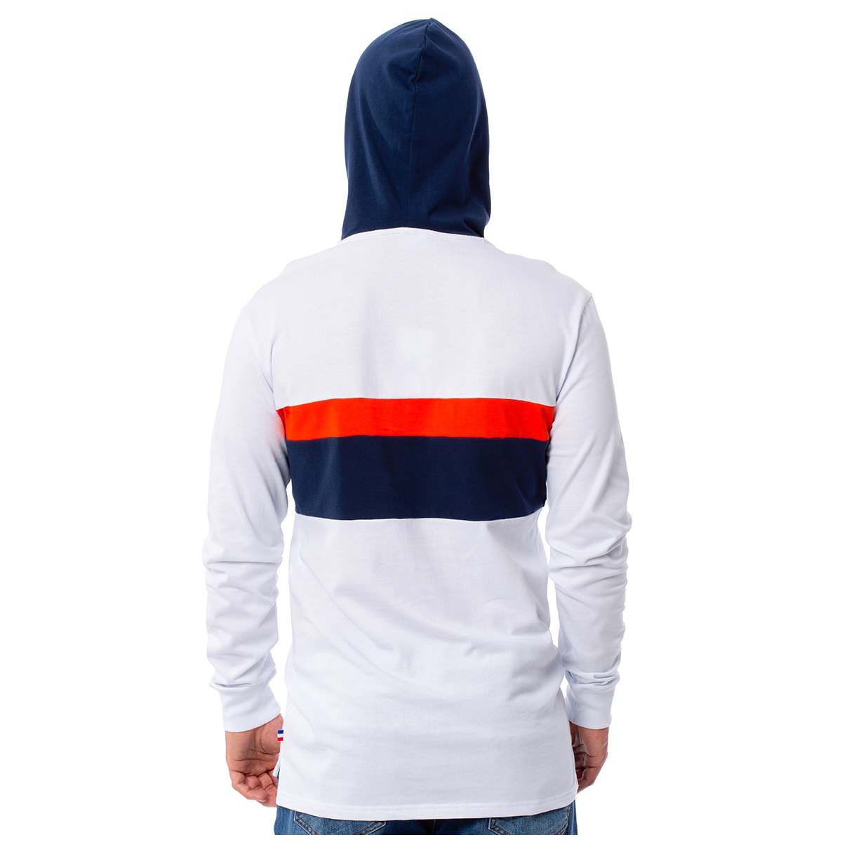 Le Coq Valence Hoodie (Blue + White)