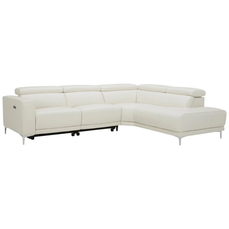Angeline Leather Power Reclining Sectional
