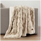 Frye Luxe Faux Fur Throw 152 x 178cm Cream
