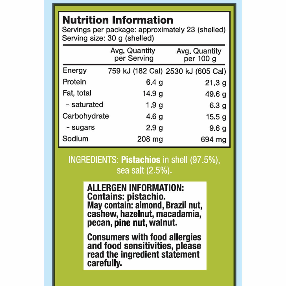 Kirkland Signature California Pistachios 1.36kg Kirkland Signature California Pistachios 1.36kg
