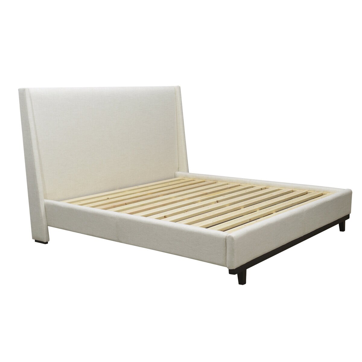 Moran Aristocrat King Bedhead with Encasement and Slatted Base Husk Linen