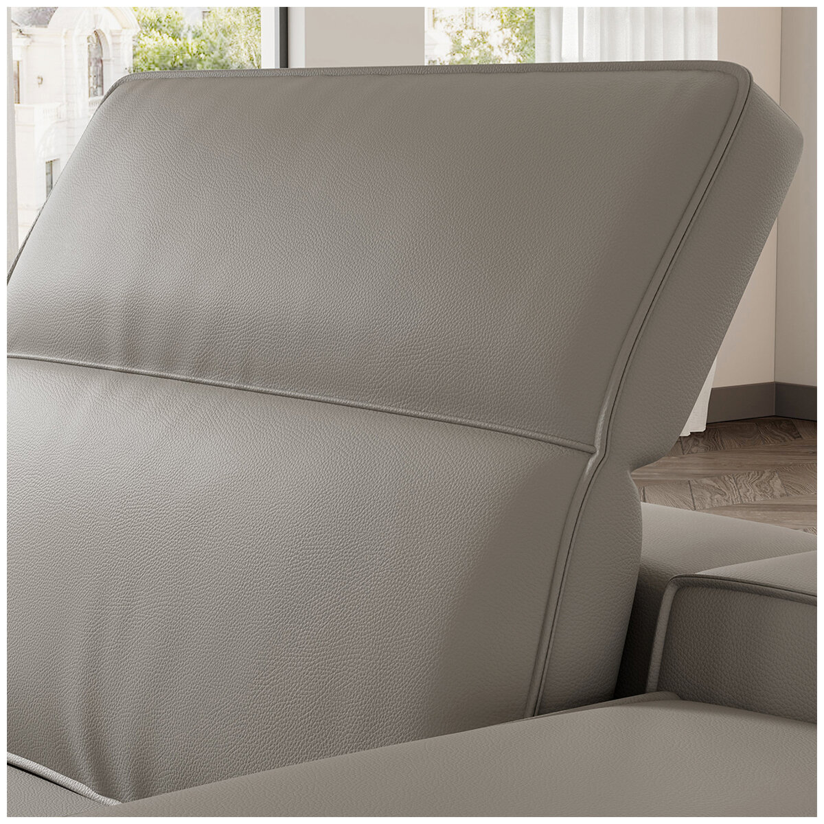 Valencia Valentina Leather Reclining Lounge 3 Seater Grey Color