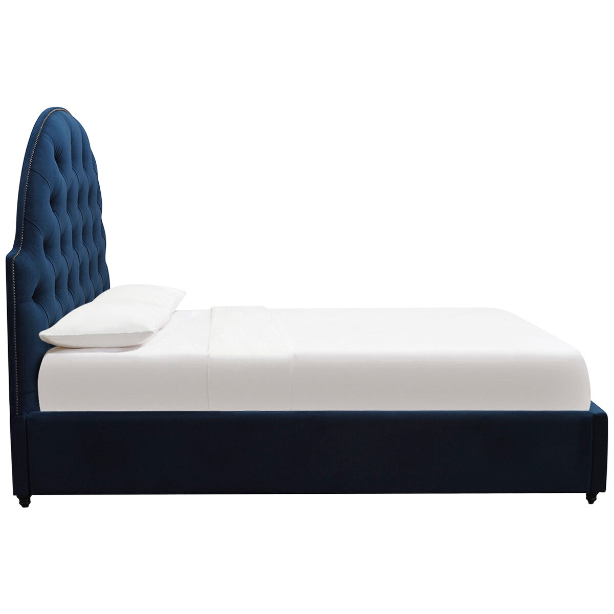 Moran Princess Queen BedHead With Encasement With Slatted Base Plush Petal