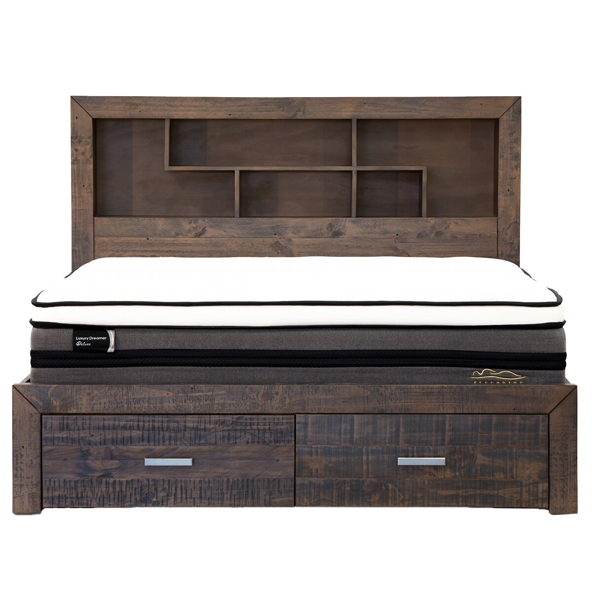 Vivin Sedona 2 Drawer Bookshelf Queen Bed