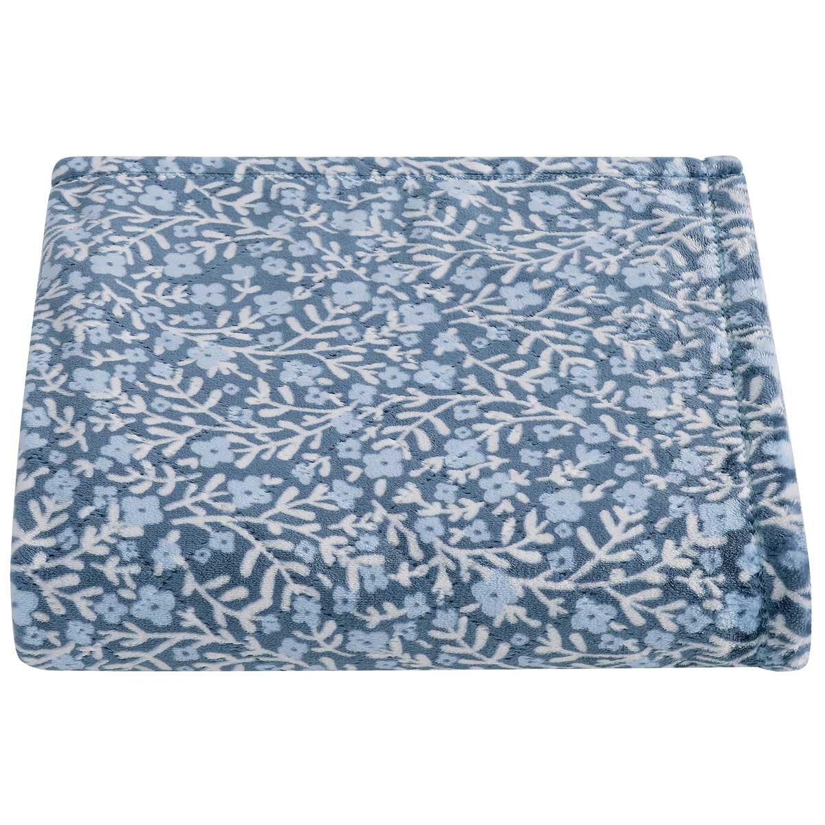 Fraiche Maison Velvet Plush Throw 152cm x 177cm Ditsy