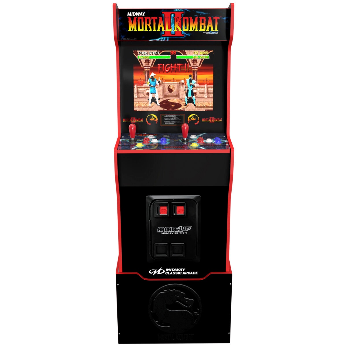 Arcade1Up Midway Legacy Mortal Kombat Arcade Machine with Stool