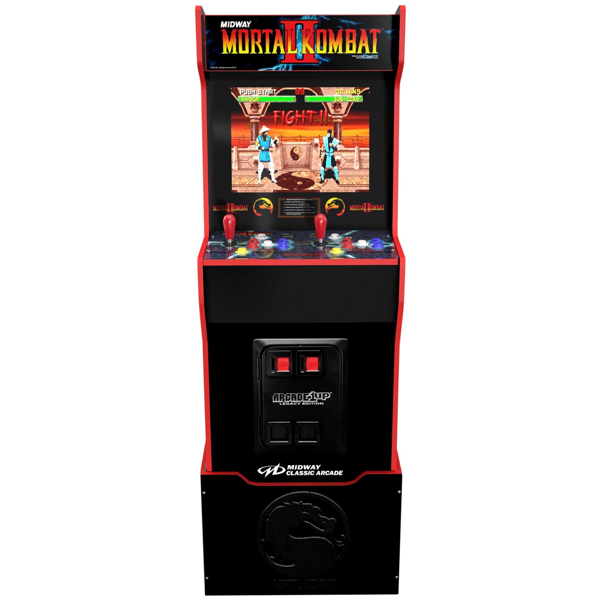 Arcade1Up Midway Legacy Mortal Kombat Arcade Machine with Stool