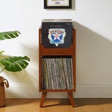 Crosley Asheville Small Vinyl Storage Stand Walnut