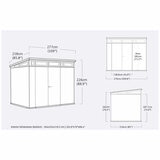 Keter Signature Pent Shed 2.8 x 2.2M - Walnut Look Keter Signature Pent Shed 2.8 x 2.2M - Walnut Look