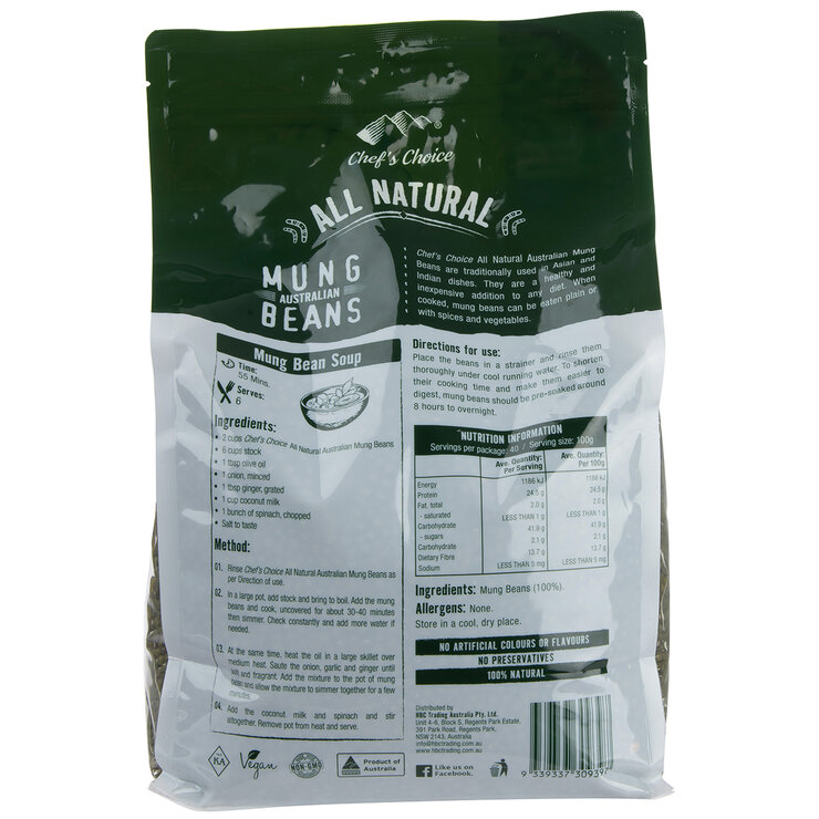 Chef's Choice Mung Beans 4Kg