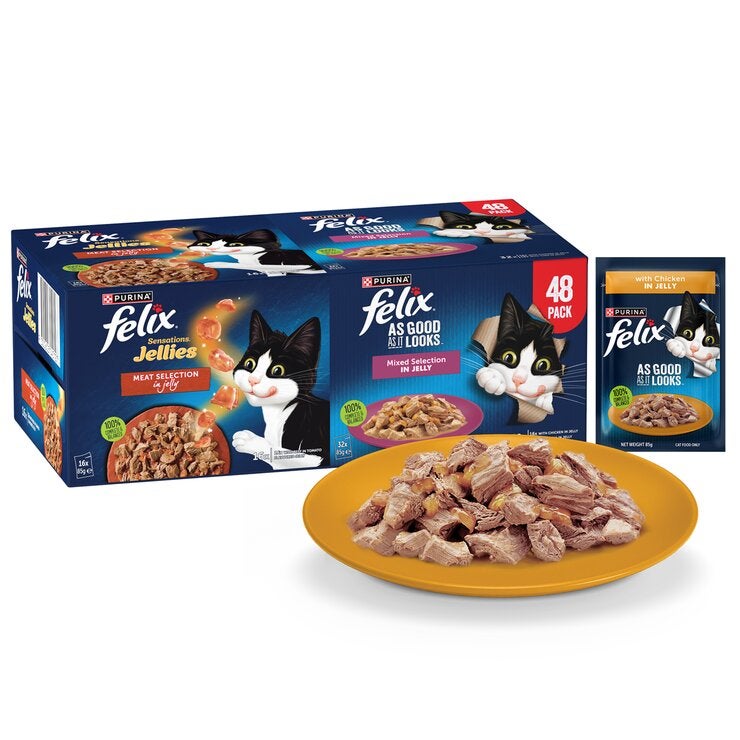 Felix Mixed Selection Cat Food 48 x 85g Felix Mixed Selection Cat Food 48 x 85g
