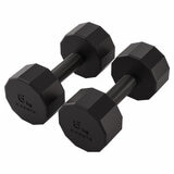 Centr 4 - 14 kg Rubber 12-Sided Dumbbell Set with A-Frame Rack