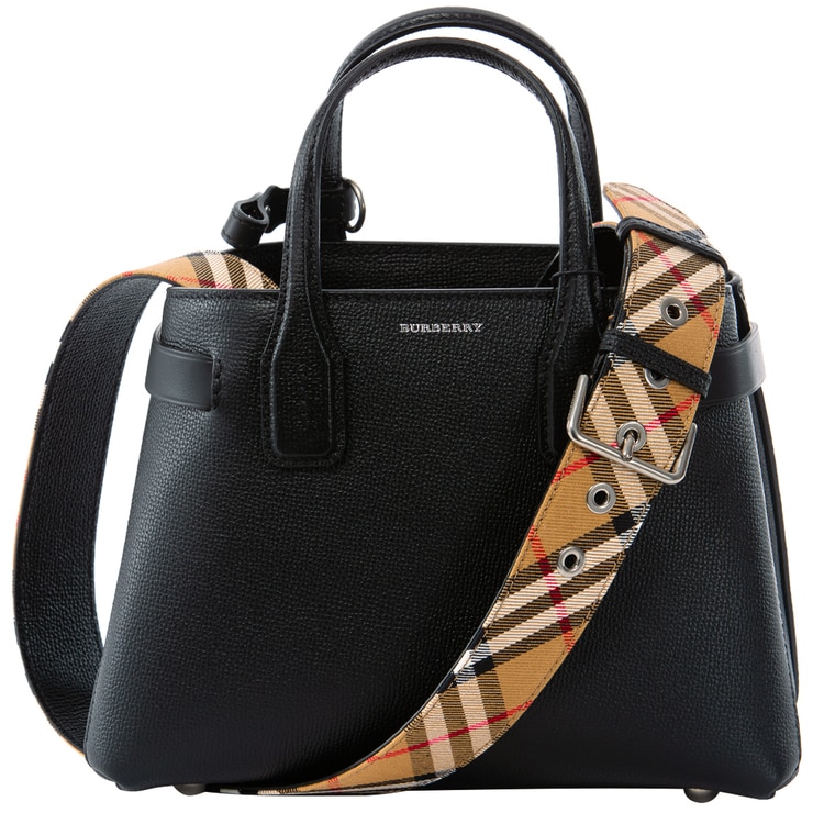 burberry black leather purse