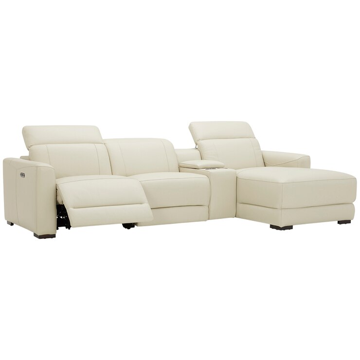 Gilman Creek Leather Power Reclining Sectional Costco Australia