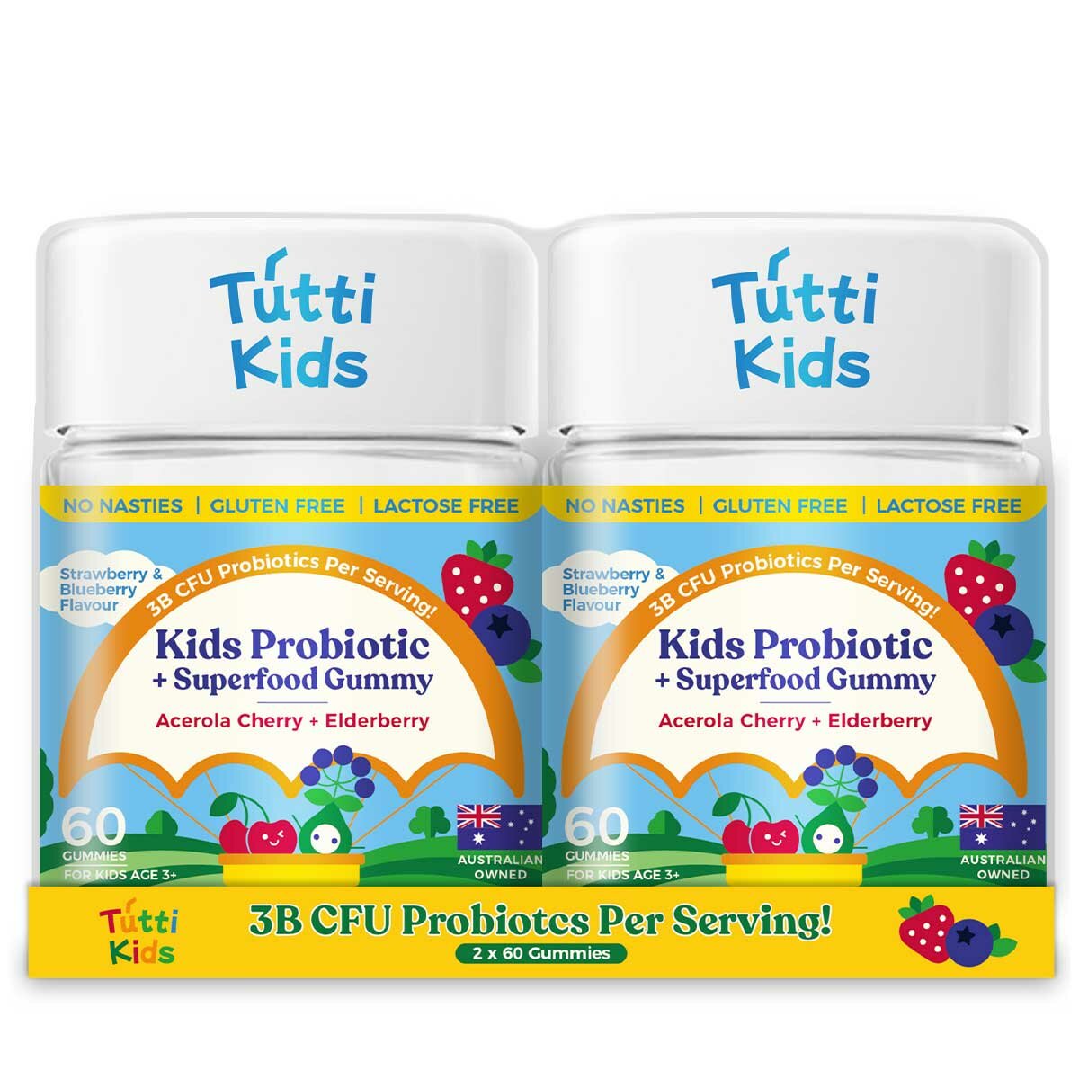 Tutti Kids Probiotic + Superfood 2 x 60 Gummies