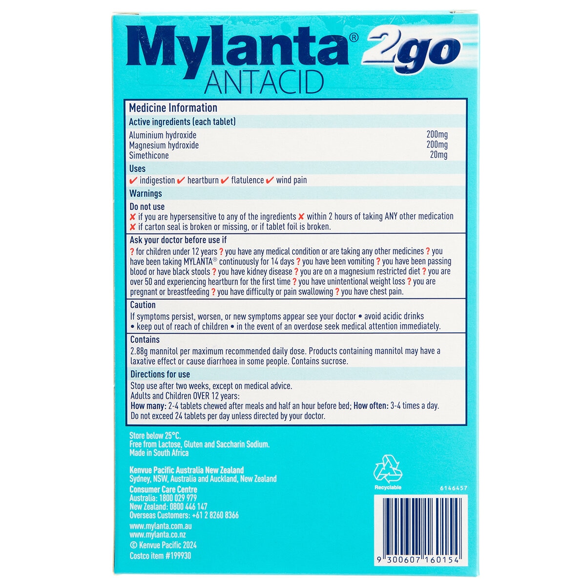 Mylanta Chewable 3x48 Tablets
