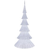 White Glitter Tree with 1000 LED lights 2.34 Metre