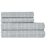 South Point Fashion Poly Flannel Sheet Set 4 Piece King Single Grey