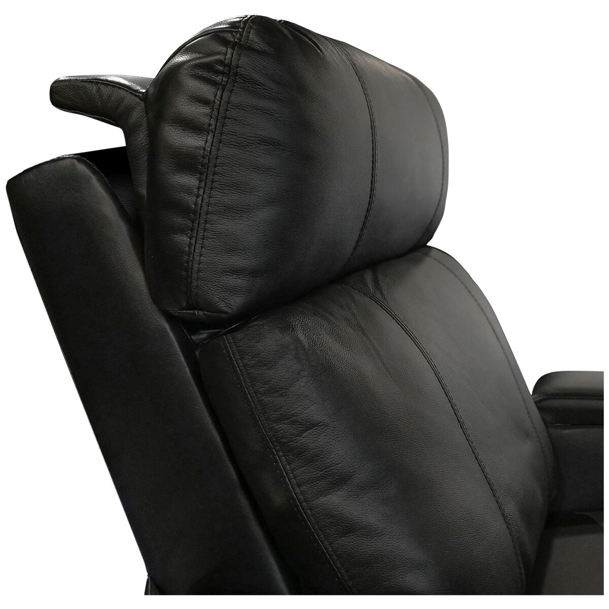 Valencia Piacenza Home Theater Seating Row of 4 Seats, Black