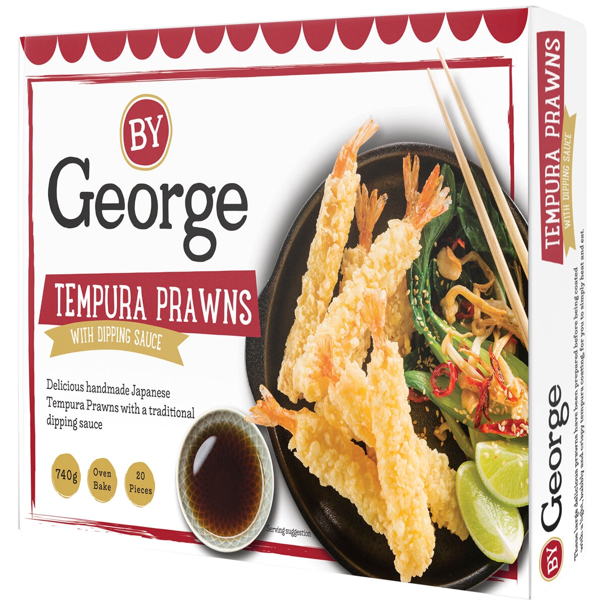 By George Tempura Prawns With Dipping Sauce 740g