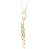 18KT Yellow Gold 0.15CTW Diamond Tree Pendant 20