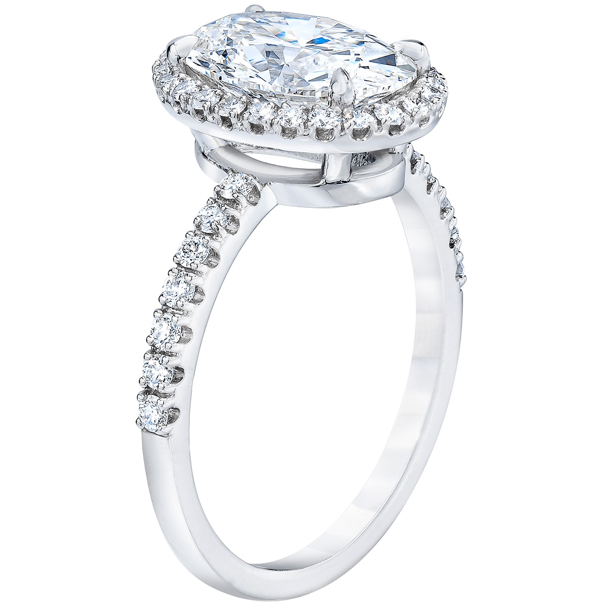 3.40ctw Oval Halo Dia Ring