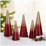 LED Glass Trees Red