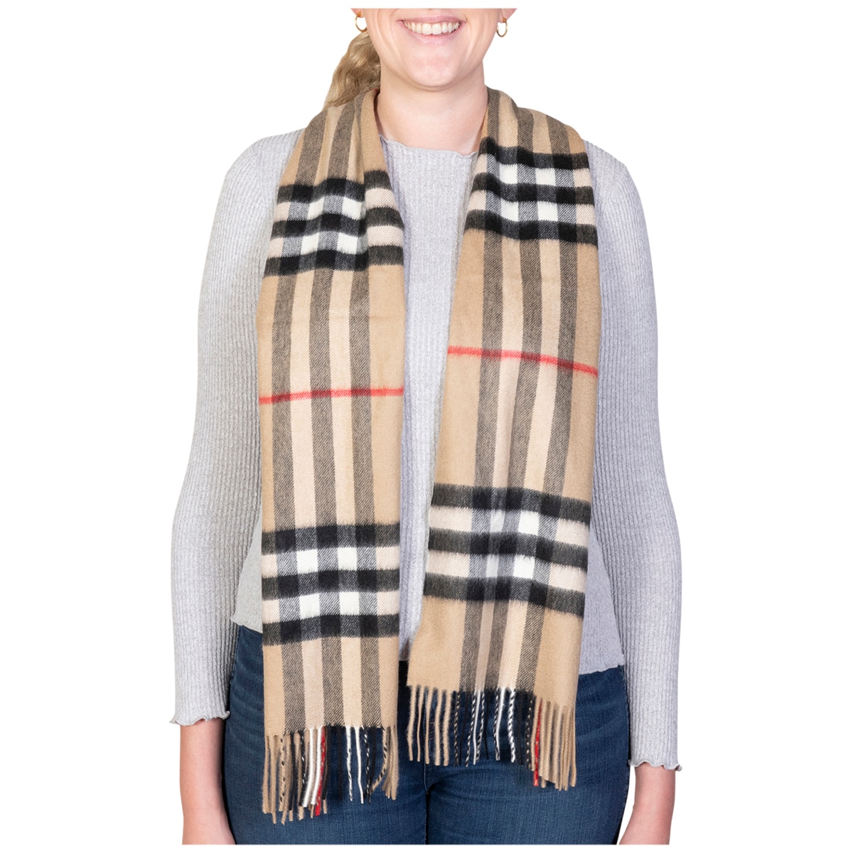 the classic check cashmere scarf