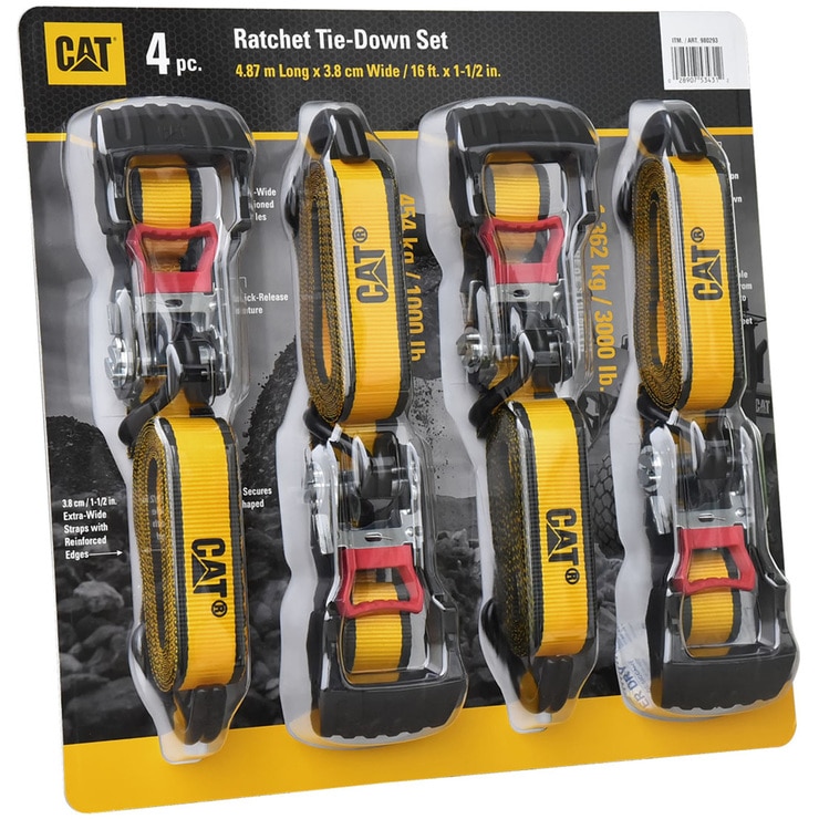 CAT Ratchet Tie Down Set 4pc Costco Australia