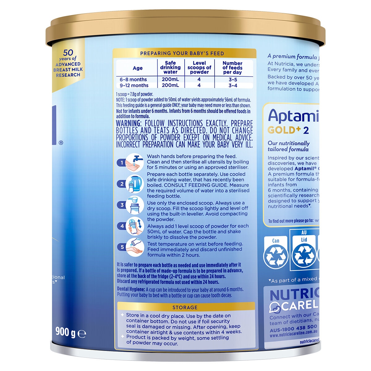 Aptamil Gold+ Stage 2 Infant Formula 6-12 Months