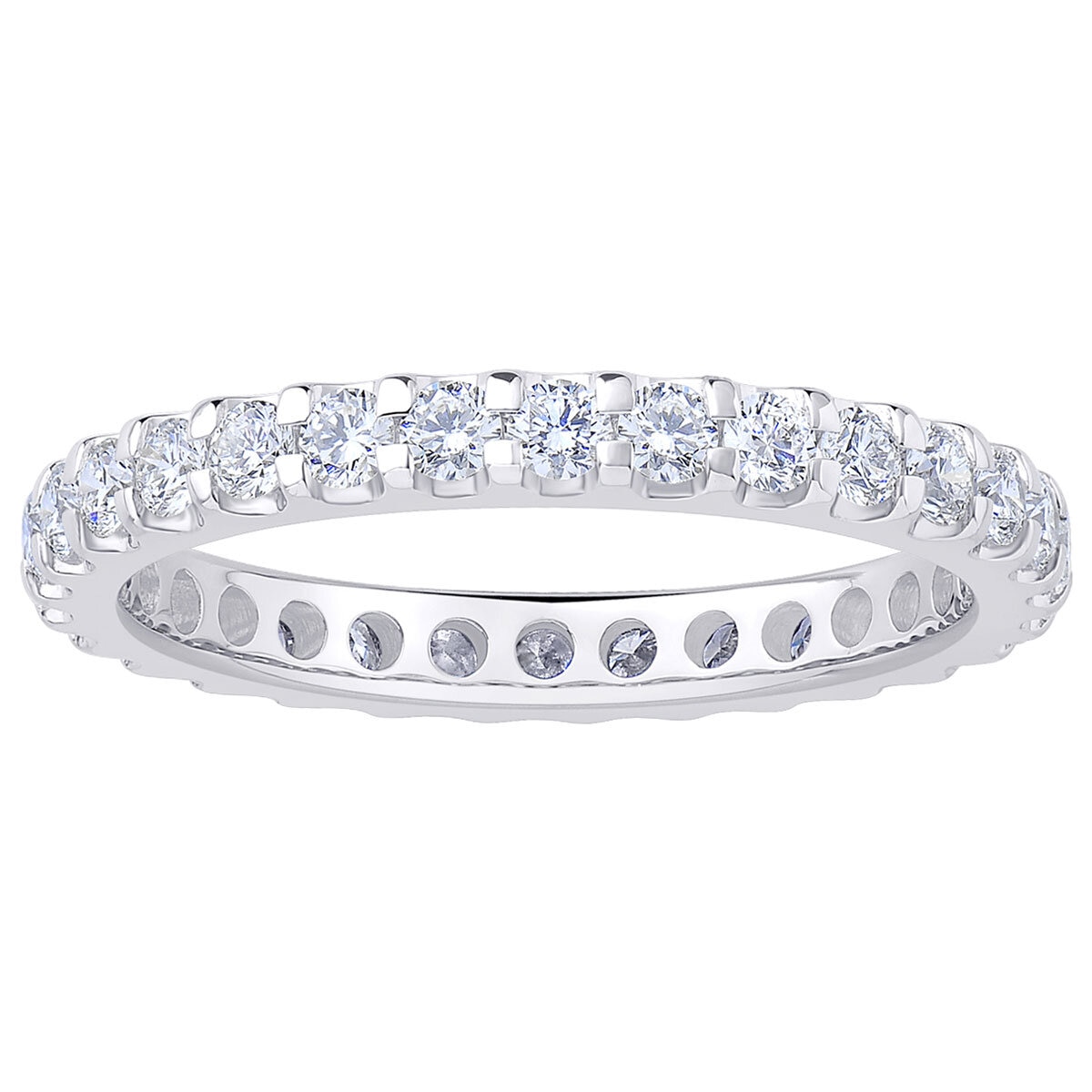 Platinum 1.00ctw Round Brilliant Cut Diamond Eternity Ring